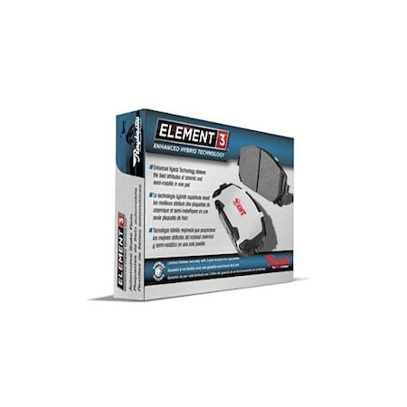 R/M Brakes BRAKE PADS OEM OE Replacement Hybrid Technology With Hardware EHT1288AH